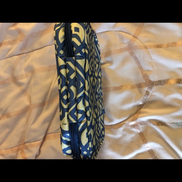 Cosmetics bag, Blue/Gold Travel, with sturdy handles - Picture 4 of 6